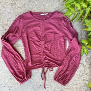 SO Rouched Bell Sleeve Top